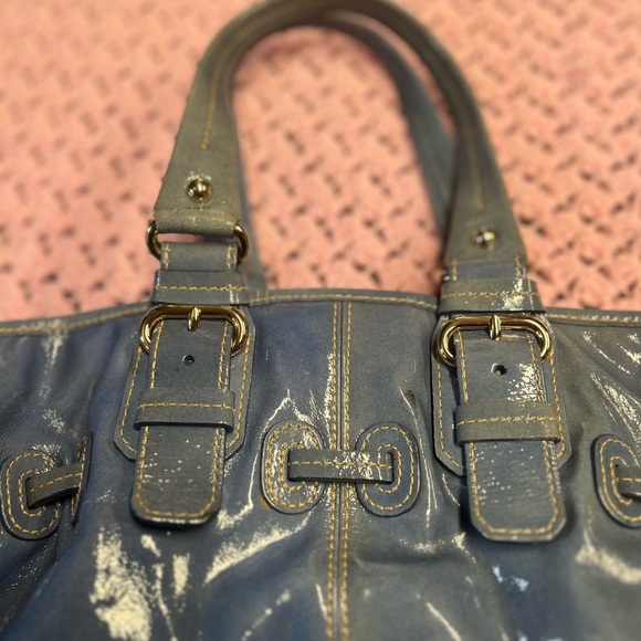 🔥 Dooney & Bourke Chiara Shiny Blue Handbag 🔥 - Picture 8 of 11